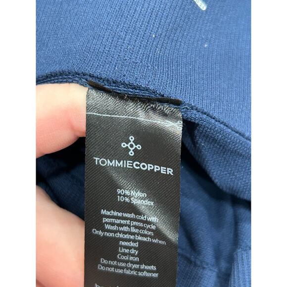 NWT Tommie Copper Women's Dark Navy Stretch Seamless Ankle Leggings Size Large - Picture 6 of 8
